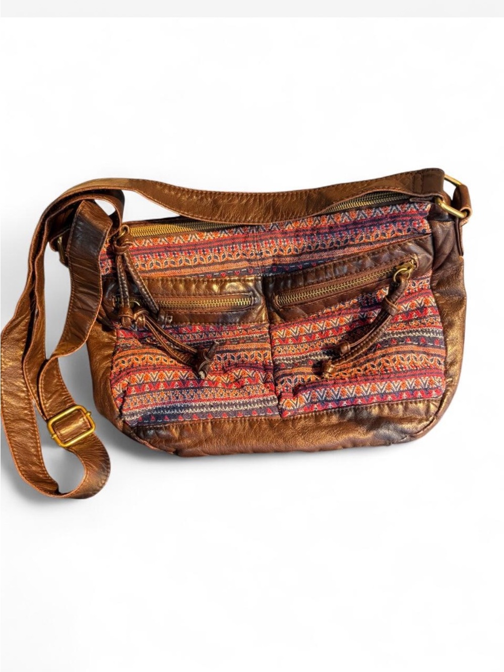 MUDD Y2K style boho fabric crossbody hobo shoulder bag adjustable strap